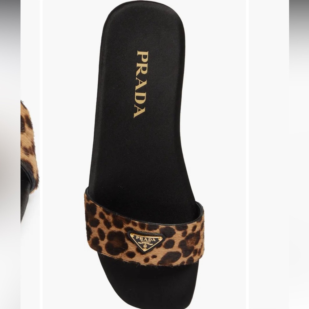 PRADA LEOPARD SANDALS